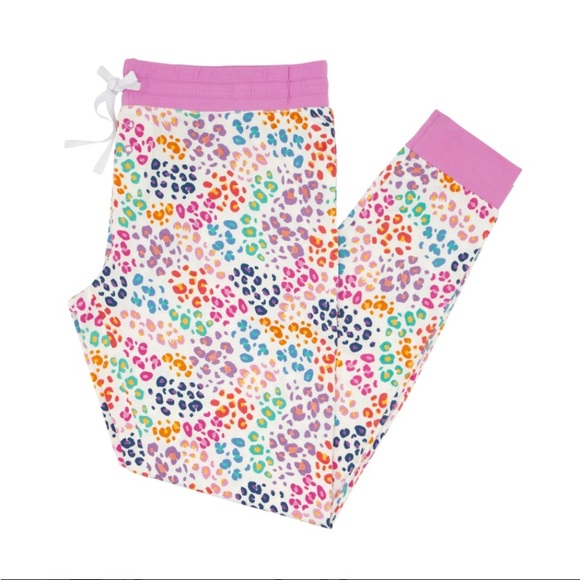 🚩SOLD🚩Little Sleepies Rainbow Leopard Women’s Bamboo Pajama Pants - NWT - XXL - Picture 6 of 10